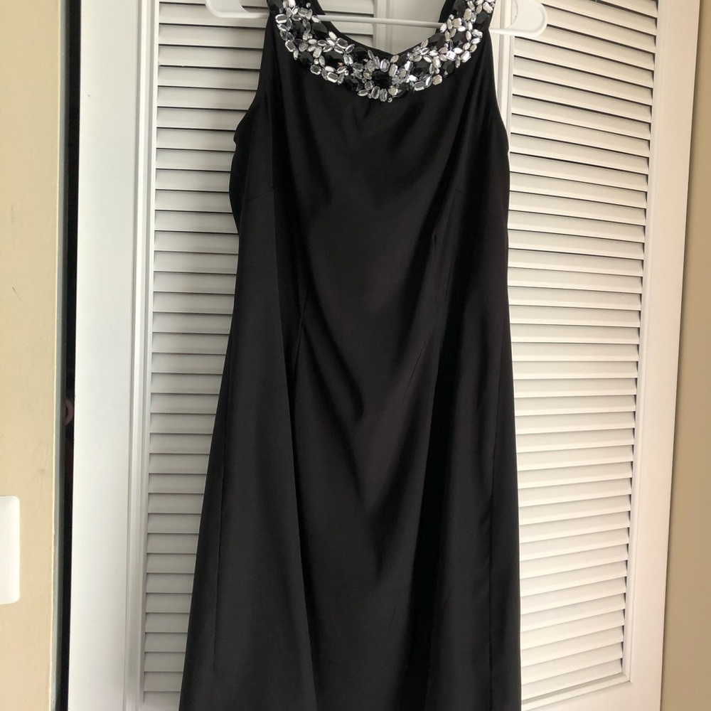 Dress Barn Black Mini Dress with Silver Embellishments